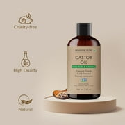Majestic Pure Castor Oil | 100% Natural | Premium Grade Cold Pressed | Hair, Eyelashes, Eyebrows, Nails | Moisturizing & Nourishing | Body, Hair & Carrier Oil | 2 Fl Oz