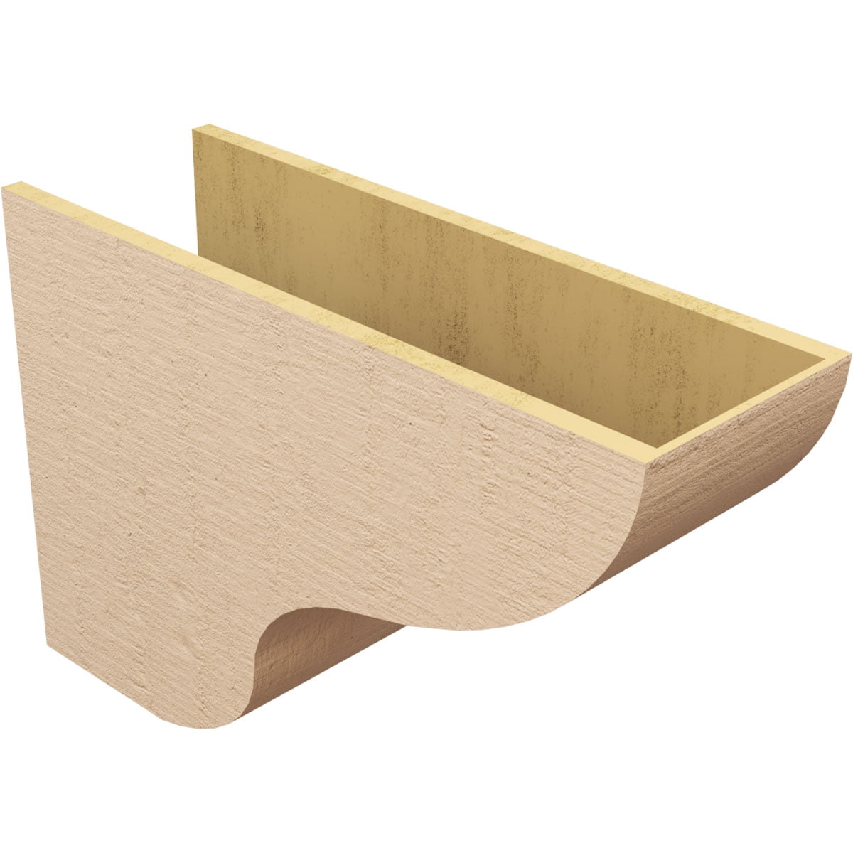 11"W x 33"D x 22"H Classic Greensboro Rough Cedar Woodgrain TimberThane Corbel, Primed Tan