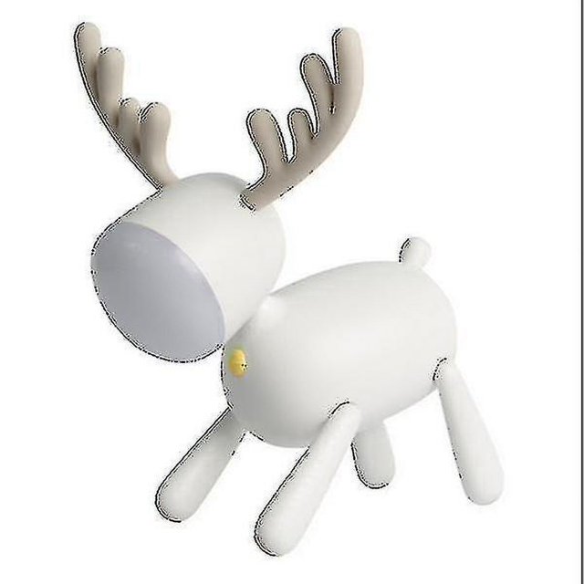 Luces Nocturnas Iluminación Ambiental Luz Led De Venado Lámpara De Mesa Para Niños Blanco
