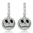 thumbnail image 5 of Disney Womens The Nightmare Before Christmas Sterling Silver and Cubic Zirconia Jack Skellington Dome Dangle Earrings, 5 of 6