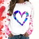 thumbnail image 1 of Xuyuer Valentine's Day Womens Fall Long Sleeve Heart Gradient Pullover Tops Girls' Fashion Loose Casual Sweatshirt For Women, 1 of 7