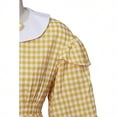 thumbnail image 6 of Women's Civil War Dress Victorian Dickens Costume Yellow Plaid Skirt, 6 of 7