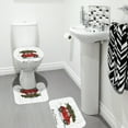 thumbnail image 3 of Christmas Bathroom Sets Decorations, Christmas Bathroom Sets Decor Merry Christmas Theme Shower Curtain and Bath Mat Set with Non-Slip Rug Toilet Lid Cover, 3 of 7