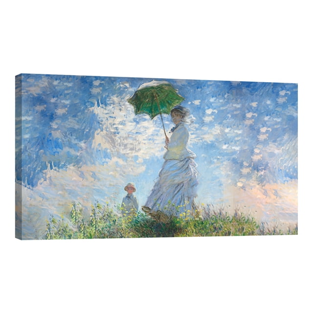 Cuadro Decorativo Canvas Revolution Mujer con Sombrilla y Su Hijo 120 x 60 cm