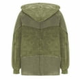 thumbnail image 4 of Lovskoo Women's Full Zip Sweatshirt Fleece Jacket Patchwork Hoodies Casual Long Sleeve Coat Green, 4 of 6