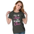thumbnail image 3 of Full of Sass No More Class Graduation Womens Fitted Plus Size Graphic Tee Brisco Brands 2X, 3 of 5