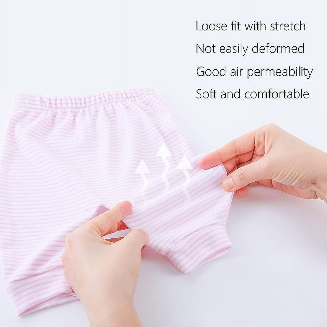 Baby Pants for Girls Soft and Comfy 100% Cotton with Ample Diaper Room 6M, Pack of 10