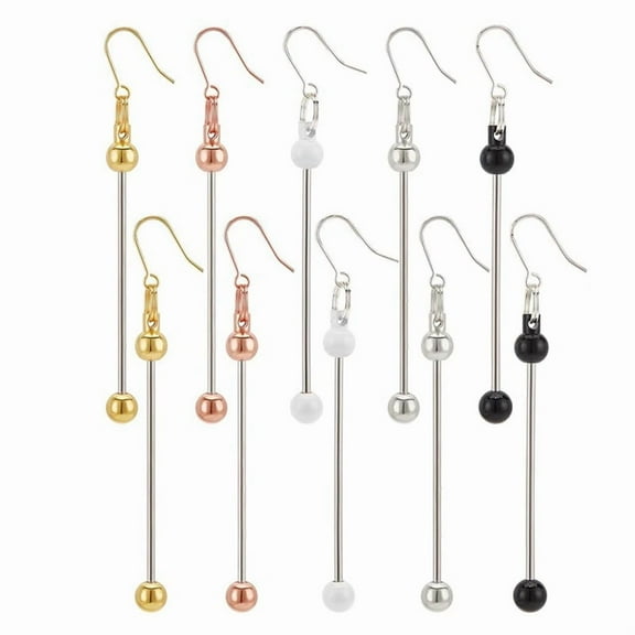 5 Colors Beadable Earring Bars 10pcs Beadable Bar Links Dangle Earring Blank Beading Earrings Finding Jewelry Connectors