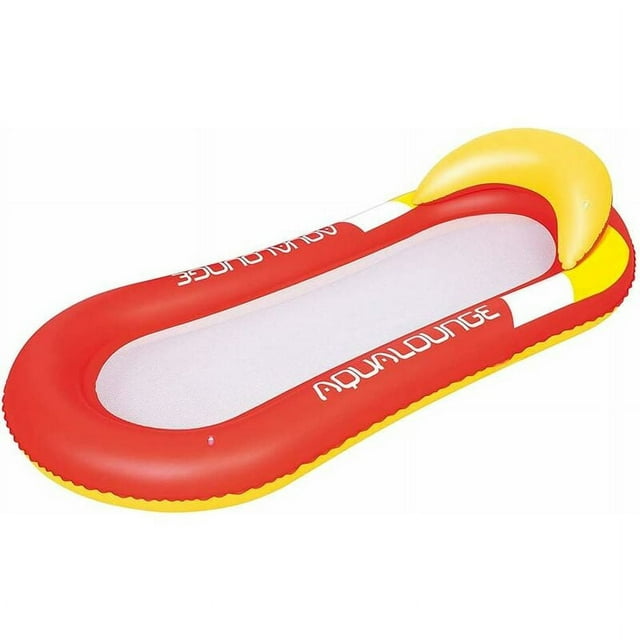 Jinsinto Hamac Gonflable, Fauteuil Flottant pour Piscine, Radeaux Hamac Gonflables pour Piscine Intérieure Extérieure Rouge