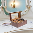 thumbnail image 2 of Miangastore Elegant Watch Storage Box 3 Slots Watch Display Box Jewelry Case Organizer, 2 of 9