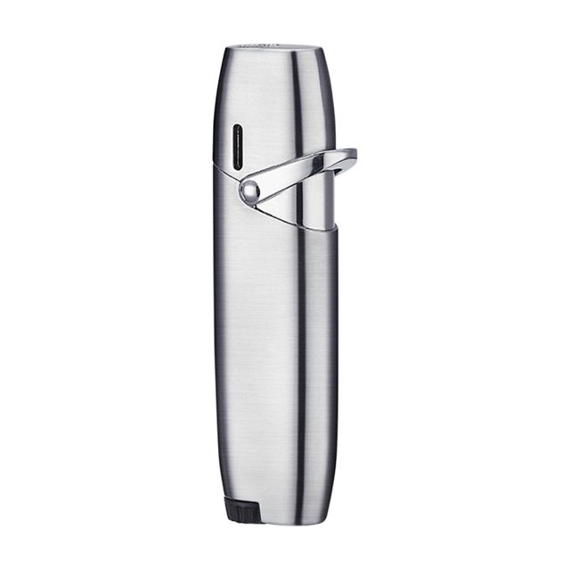 Dsseng Refillable Butane Torch Lighter Adjustable Flame Size Metal Refillable Lighter Mini Portable Cigar Lighter for Candles Kitchen Outdoor Camping (Gas Not Included) Gift for Men