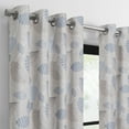 thumbnail image 7 of Eclipse 100% Blackout Curtain, Larissa Leaf Grommet Curtain, 84 In Long x 50 In Wide, Botanical Print, Sky Blue, 7 of 7