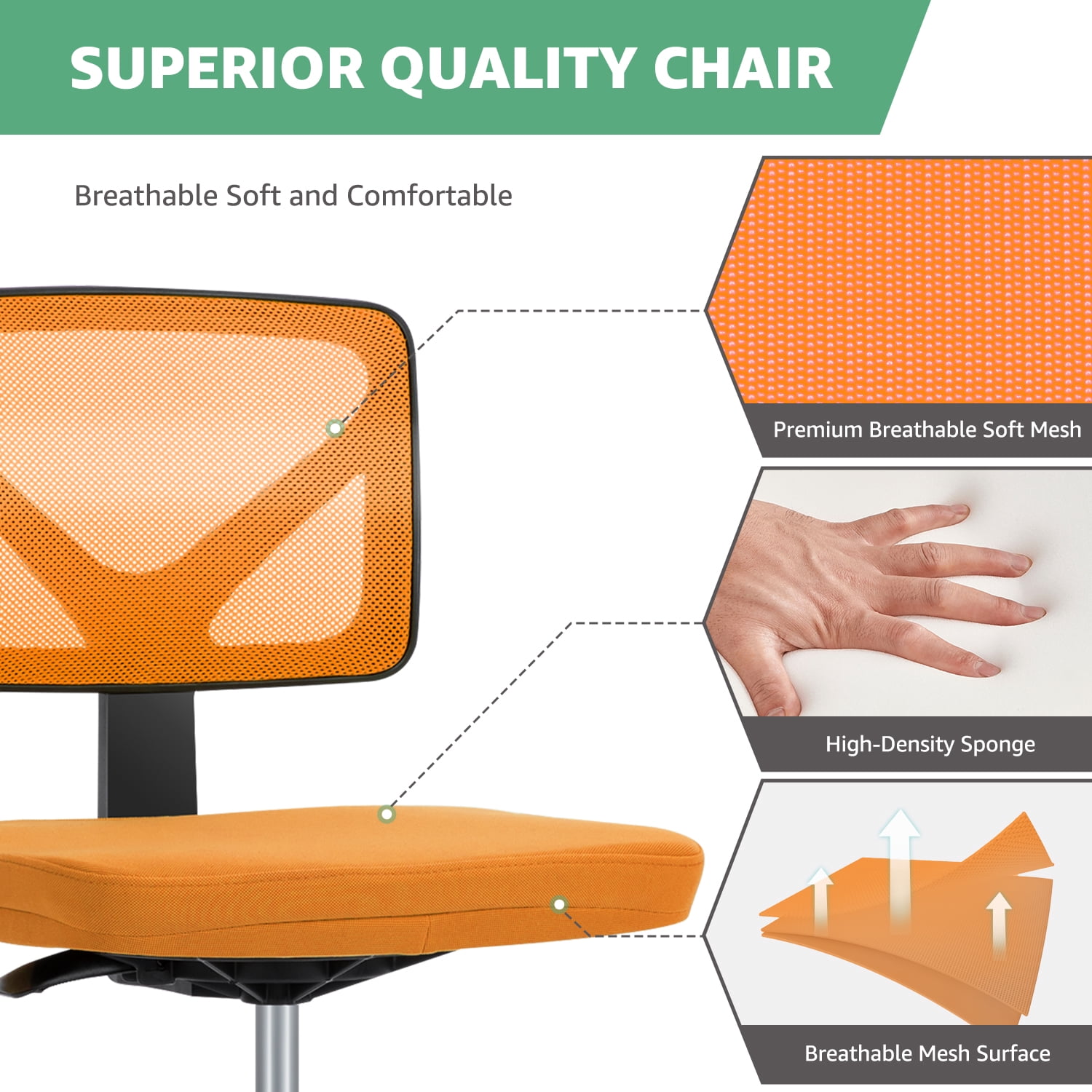 MAYEERTY Ergonomic Mid-Back Executive Office Chair Swivel Computer Desk Task Chair，White