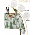 thumbnail image 2 of Green Pine Tree Table Cloth, Vintage Watercolor Botanical Waterproof Tablecloth for Rectangle Tables, Reusable Washable Fabric Table Cover for Restaurant Kitchen Dining Tables 60"x120", 2 of 6