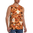thumbnail image 2 of Fotbe Halloween 2 Men's Camiseta sin Mangas Estampada para Hombres, Playera Casual para Gimnasio, Entrenamiento, Playa-XX-Large, 2 of 7