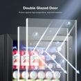 thumbnail image 5 of Havato 1.3Cu.Ft Beverage Cooler, 12 Bottles and 48 Cans Mini Refrigerator, Electronic Touch LED Light, Home/Bar/Office, 5 of 7