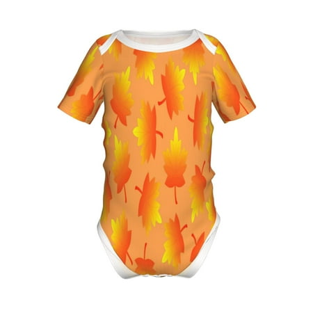 

Yiaed Fall Maple Leaves Print Infant Climbing Short Sleeve Onesie One-Piece Baby Bodysuit Clothes 0-12 Months -12 Months