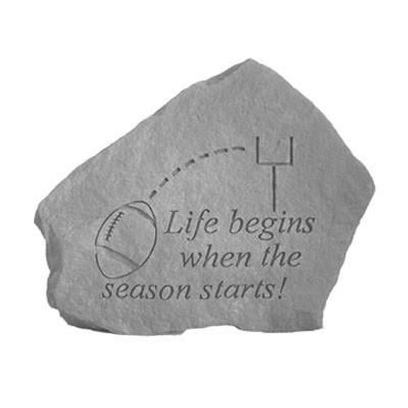Life Begins... Football Memorial Garden Stone