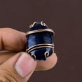 thumbnail image 2 of Natural Sodalite Gemstone Handmade Copper Wire Wrap Gift Ring Size 6.5, 2 of 4