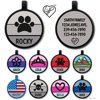lyp - our original soundless pet id - largest line of silicone dog s - no more jingling dog s -durable - never fades - customized deep engraved silicone (paw - grey)