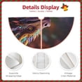 thumbnail image 3 of Balery Rainbow Scales Fantasy Dragon Printed Christmas Tree Skirt , Merry Christmas Party Christmas Tree Decoration,Adjustable Tree Skirt-36", 3 of 6