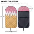 thumbnail image 7 of KUIFORTI Ice Cream Car Seat Cover Protector Front Seats Easy Installation Sweat Towel Seat Covers Bucket Anti-Slip Fit Fit for Car SUV Van for Gym Workout Beach Hiking, 7 of 7