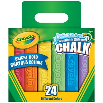 Crayola Washable Sidewalk Chalk in Assorted Colors, Easter Basket Stuffers, 24 Ct