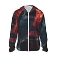 thumbnail image 1 of Balery Red Moon Shark Sailboat Sudadera ligera de manga larga con capucha y protección solar UPF 50+ para hombre y mujer, ideal para pesca y running-Small, 1 of 7