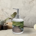 thumbnail image 3 of Ambesonne Nature Soap Dispenser & Toothbrush Holder Set, Stream in Green Jungle, 2 Pcs, Brown Green White, 3 of 6