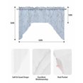 thumbnail image 5 of Blue Branches Swag Valances for Windows, Small Curtains Drapes, Vintage Art Farmhouse Kitchen Window Curtains Over Sink Rod Pocket Window Treatment Valance for Bedroom/Bathroom 56"x36", 5 of 5