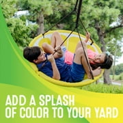 Swurfer Slice 40 Inch Outdoor Saucer Tree Swing Padded Edge, for Kids and Adults Holds up to 500 lbs