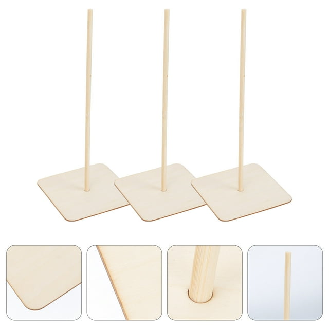 WEUVEB 3 Sets of Multi Set Donut Rack Wood Storage Stands for Families Kitchen