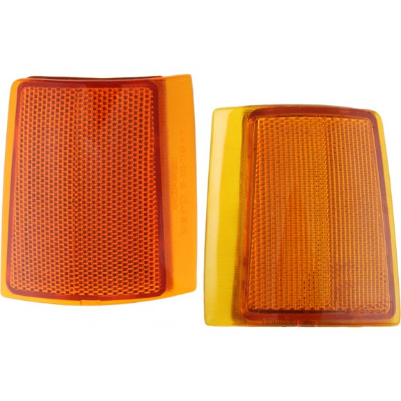 For 1994-1998 GMC C1500 Pair Driver and Passenger Side Turn Signal/Side Marker Light Lens and Housing Only GM2550148 GM2551148 - Replaces 5977463 5977464 ;