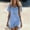 Blue-C, variant on Women's Cotton Linen Midi Dress V Neck Short Sleeve Causal Loose Tshirt Dresses Summer Coffee-C XXXL(XXXL)