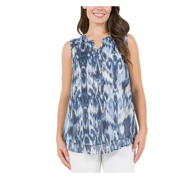 Cristina B Womens Sleeveless Top, Blue Depths, Size -XL