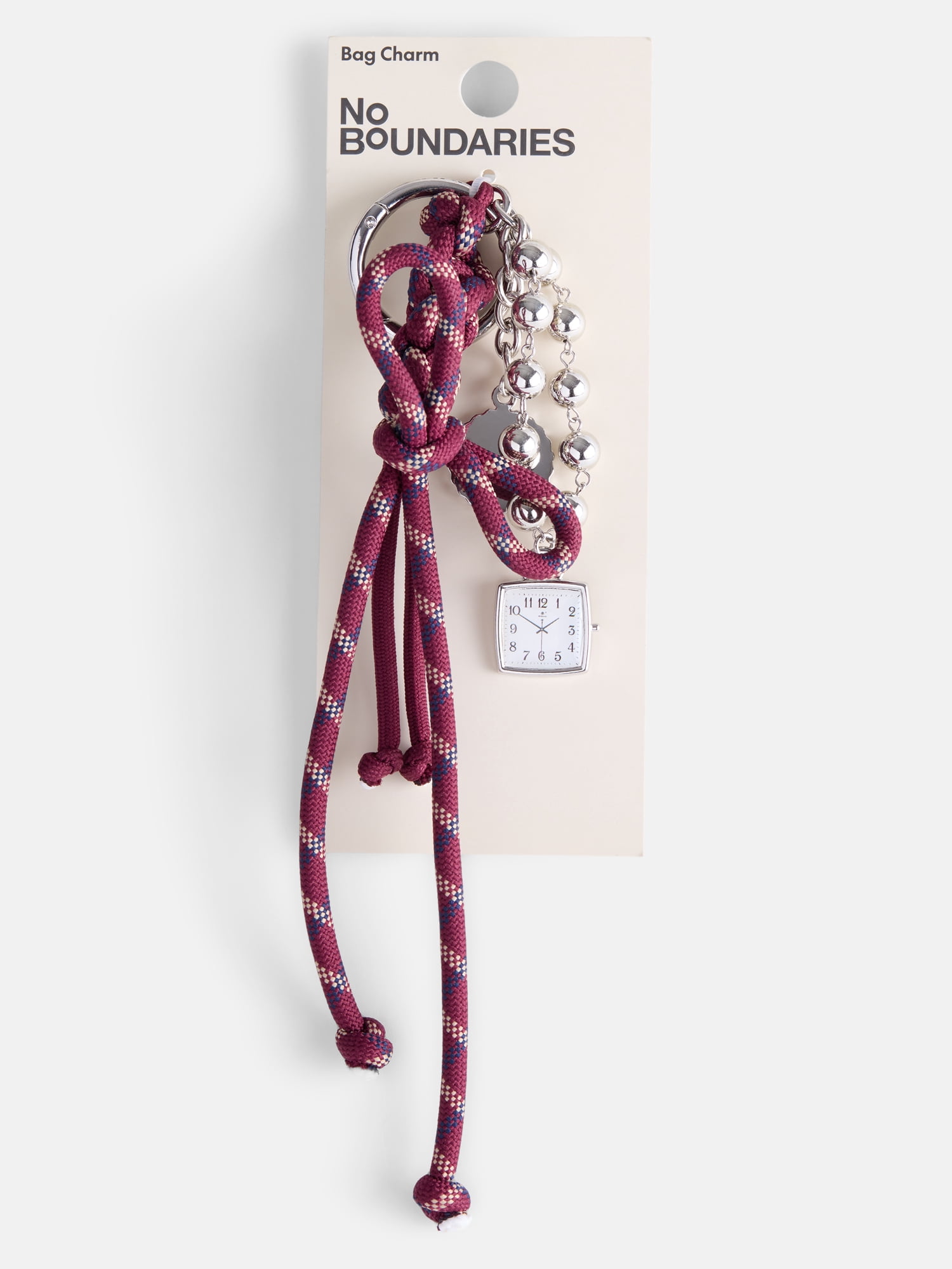 No Boundaries Women’s Bungee and Watch Bag Charms, Red