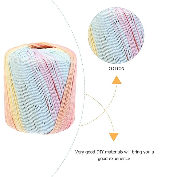 ETHZZLE 2 Rolls Sugar and Cream Cotton Yarn Multi Craft Supplies for DIY Lovers