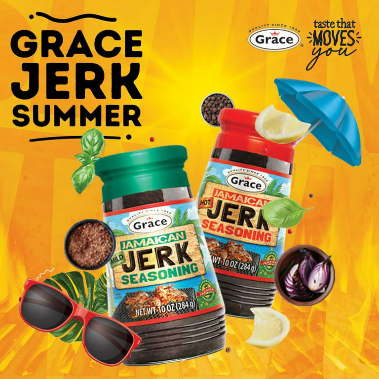 Grace Hot Jamaican Jerk Seasoning, 10 oz - Foods Co.