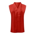 thumbnail image 5 of Camisas elegantes sin mangas con solapa de oficina para mujer, blusa de trabajo informal de Color sólido, chaleco, camisetas holgadas con cuello en V, camisetas sin mangas Pompotops  lopia997495, 5 of 5