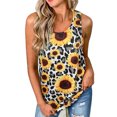 thumbnail image 1 of Moda mujer casual estampado floral honda o-cuello delgado sin mangas camisetas sin mangas sexy Pompotops lopia988854, 1 of 4