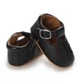 thumbnail image 6 of HIPYLO Gold Toddler Shoes Girls Tap Shoes Ballerina Shoes Toddler Flower Girl Shoes White Shoes Girl Size 4 Baby Shoes Kids Size 13 Shoes Boys, Black 0-6 Months, 6 of 8