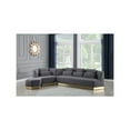 thumbnail image 5 of Meridian Furniture Marquis Gray Velvet Sofa, 5 of 11