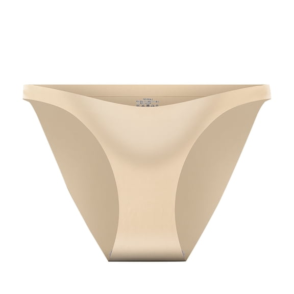 Liuchenyi Women Underwear Under $5 No Show Underwear for Women Seamless Comfortable Thong Panties Beige Xl