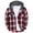Red, variant on MXALUOB Hooded Shirt Jackets for Men Flannel Plaid Drawstring Overshirt with Chest Pockets Drawstring Button Front Fashion Winter Jacket
