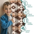 thumbnail image 3 of Blackout Kids Curtains,Brown Geometric Boho Pattern Childrens Insulated Curtains Set Of 2,Bedroom Essentials,Toddler Room Decor 42x84in(106x213cm), 3 of 5