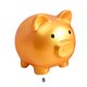 thumbnail image 5 of Wosthever Hucha esmaltada Animal de gran capacidad caja de almacenamiento de monedas caja de ahorro de dinero ligera con tapón de tornillo de plástico Decoración del hogar Oro S Wosthever HA062533-18B, 5 of 6