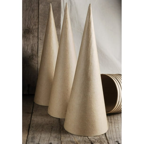 12 Pieces of Paper Mache Cones 13.75 x 5in.