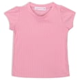 thumbnail image 2 of Young Hearts Short Sleeve Crew Neck Tie-Dye Solid T-Shirts (Little Girls), 3 Count, 2 of 10