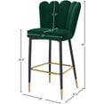 thumbnail image 4 of Meridian Furniture Lily Green Velvet Stool (Set of 2), 4 of 4