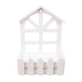 thumbnail image 3 of Valla de madera con estacas, maceta artificial para flores, cesta de flores para montar en la pared, para decoración de interiores y exteriores, bodas Cabeza de punta, 3 of 8
